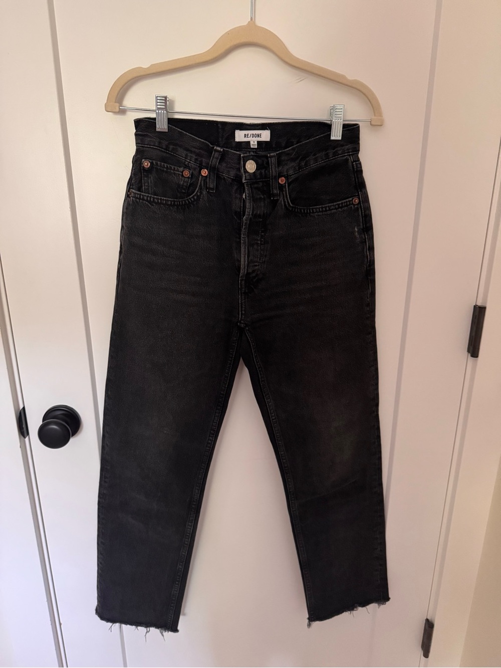 RE/DONE 70s Stove Pipe Jeans Black sz25